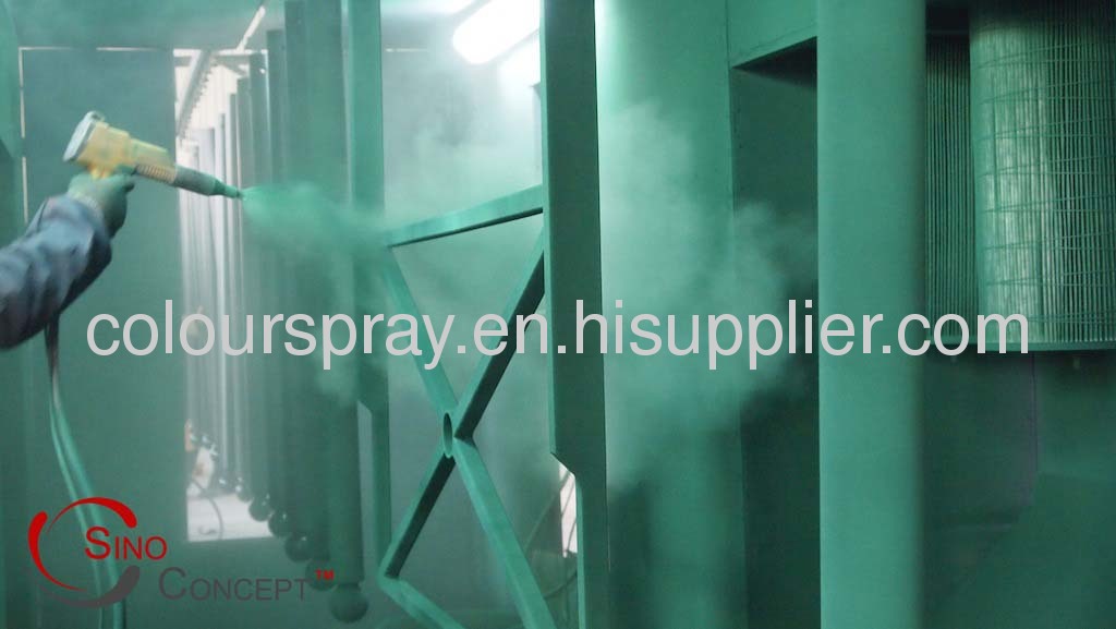 Small scale powder coating line for small coating job