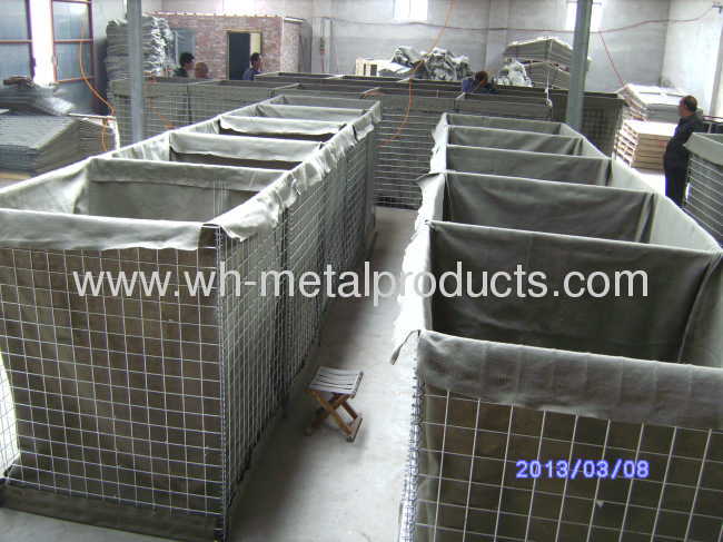 welded mesh gabion military bastion