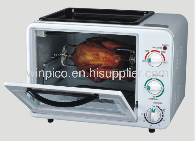 1200W TOASTER OVEN WITH ROTISSERIE 18L