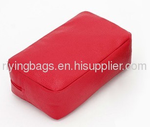 cosmetic bag,leather cosmetic bag,zipper bag 