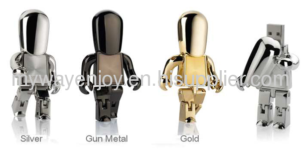 Novelty Robot shaped usb flash drive with 16GB REAL capacity