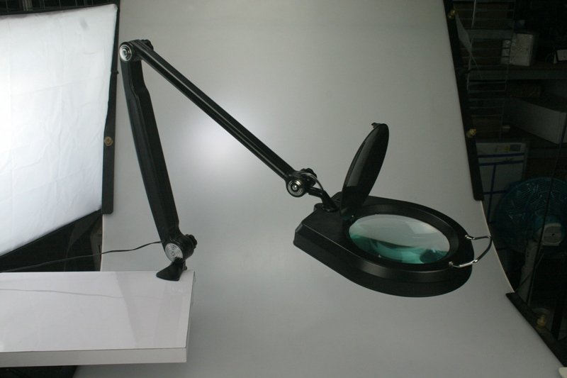 Largest Magnifier LED Swing Arm Clamp Magnifier Lamp 