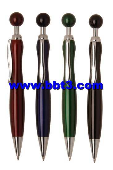 Solid body promotional ballpen with ball topper