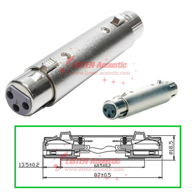 3PIN CB Series XLR femaleto Famale Cable connectors