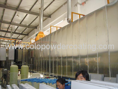 electrostatic powder coating line