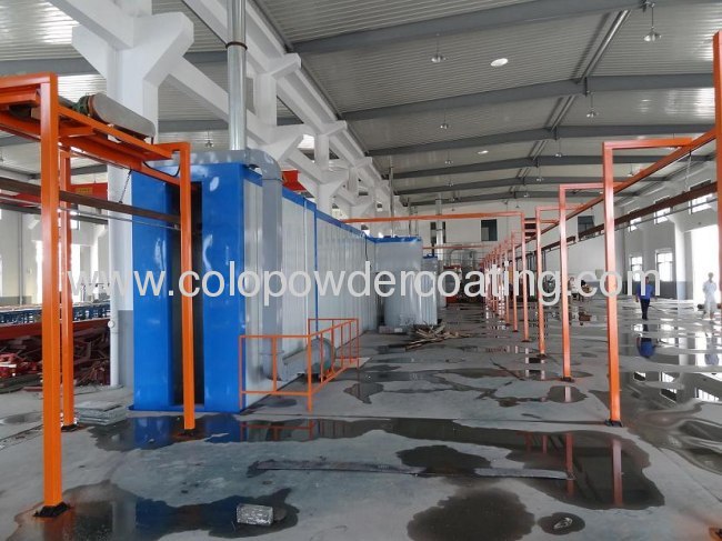 vertical powder coating line for painting aluminium profiles