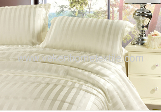 Stripe silk bed sheet 