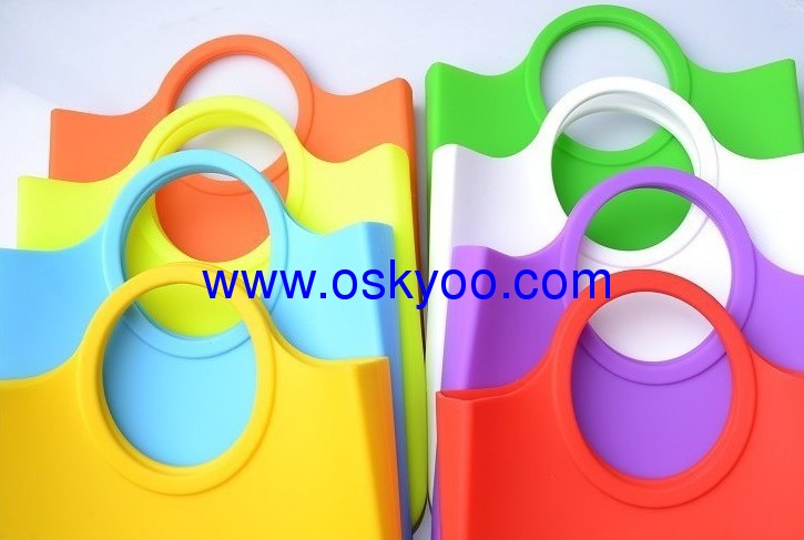 Silicone bag small satchel bag with handle environmental shopping bag silica gel bag ladies bag