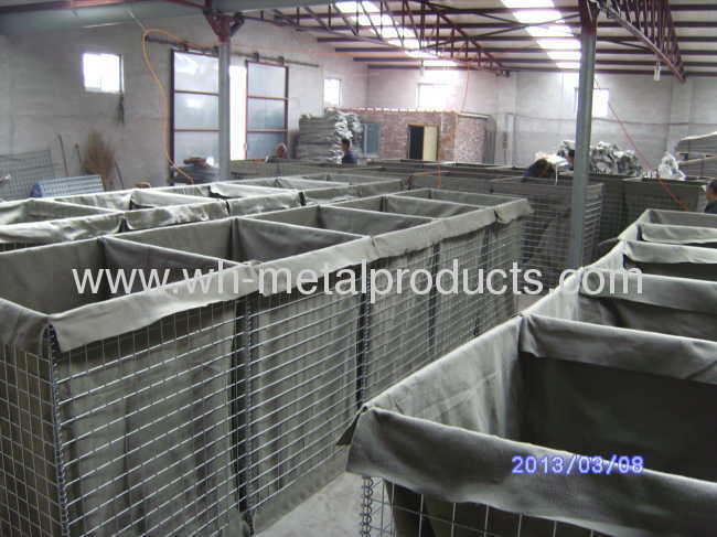 Military Barrier made of welded mesh panel