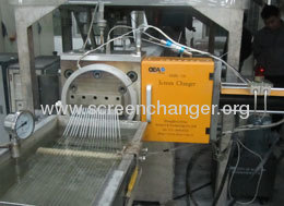 new continuous screen changer for foaming sheet extrusion line