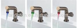 LED bronze single handle basin faucet