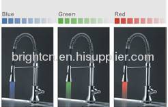 LED kitchen spring faucet