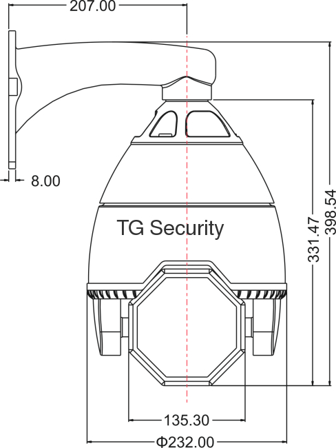 CCTV IR PTZ Camera,IR LED with 120M distance