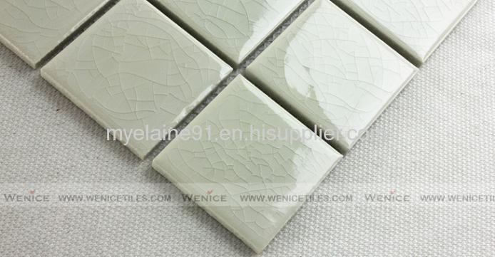 Decorative glossy ceramic mosaic for interior living room