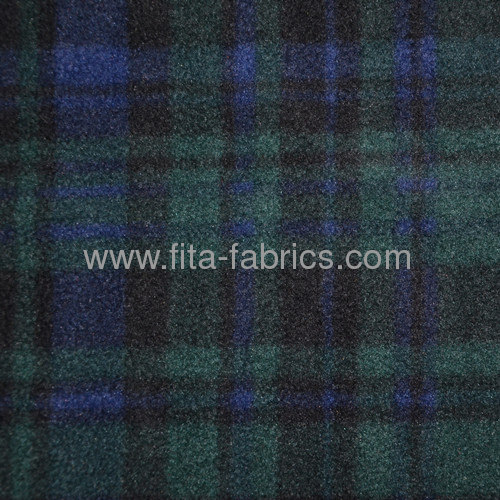 print gingham,polar fleece fabric