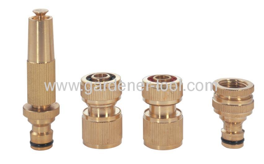 Brass Hose Connector Set Include brass nozzle and brass connector.