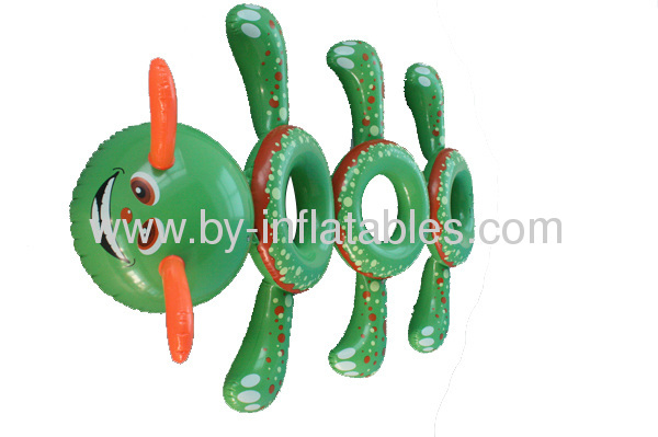 PVC inflatable swimming ring for three children