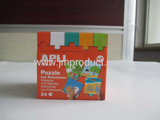 Seasons education puzzle in high quality box