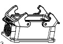 H16B Metal Heavy Duty connector Housing with Metal Locking