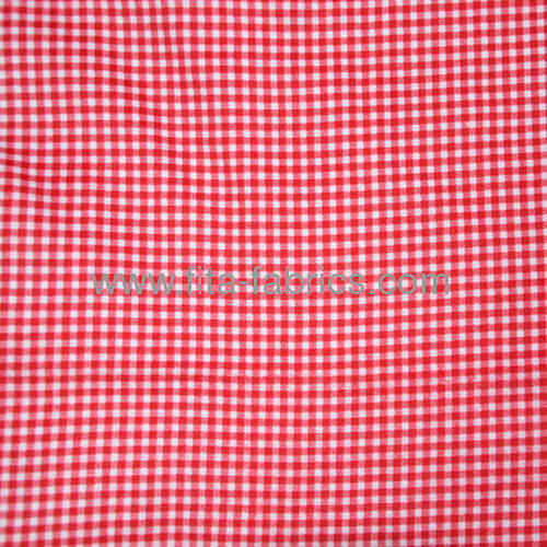 Grid printed flannelfabric