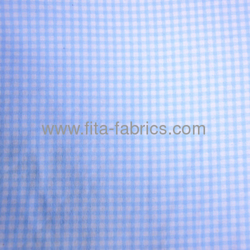 Grid printed flannelfabric