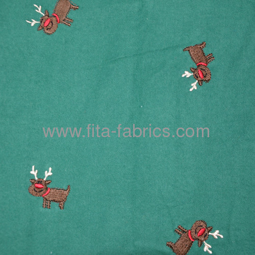 100% cotton Embroidered flannel