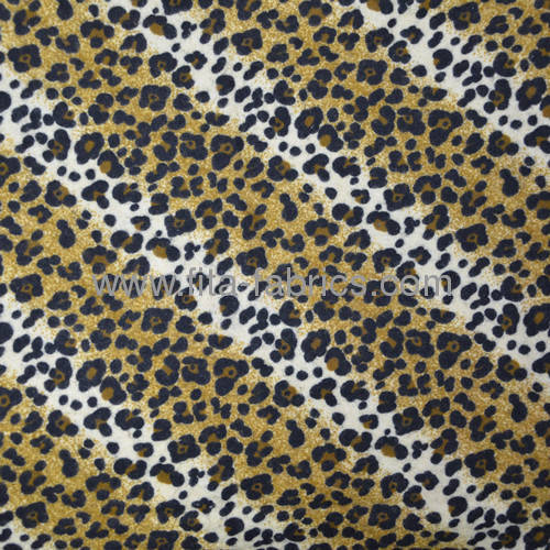 Leopard grain printedflannelfabric