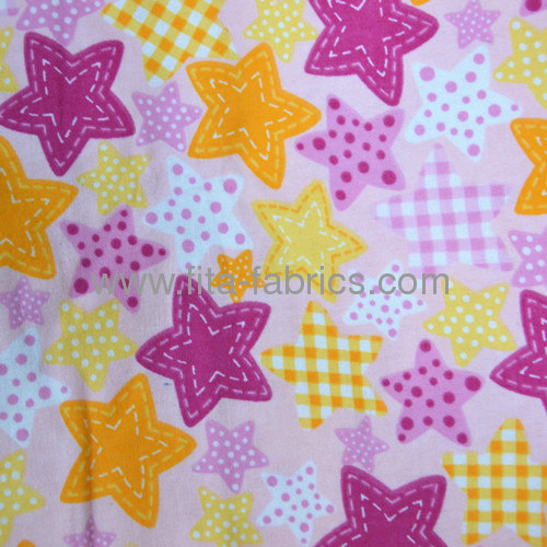 lucky star printed cottonflannel fabric 