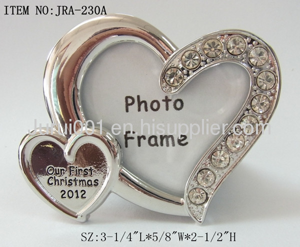 Metal photo frame with silver plating