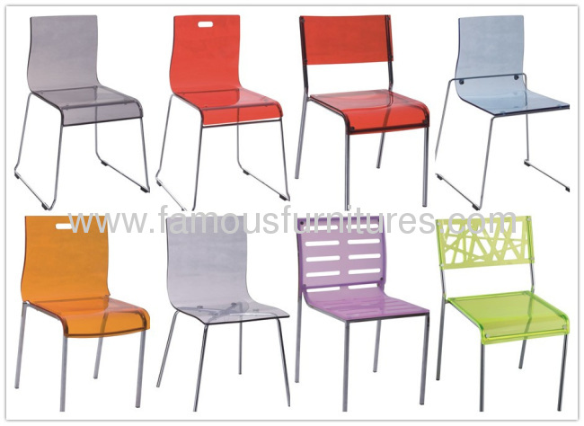 multi-colored options acrylic Dining Chair
