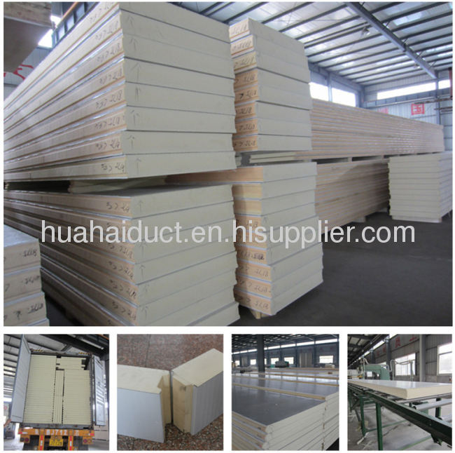 Polyurethane sandwich panel for cold room,pu roof panel and wall panel 