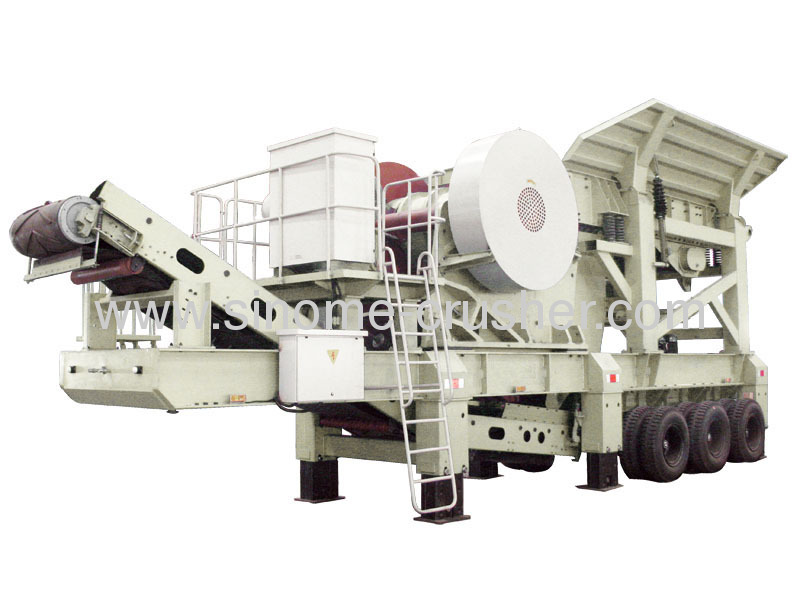 Mobile jaw crushing plant with car body YF938J69-N
