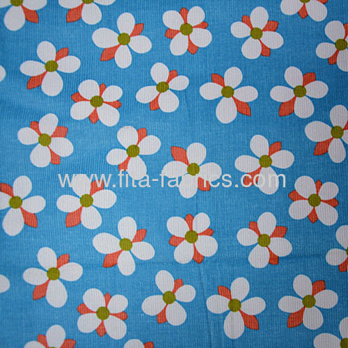 100% cotton flowersprintedcorduroy fabric