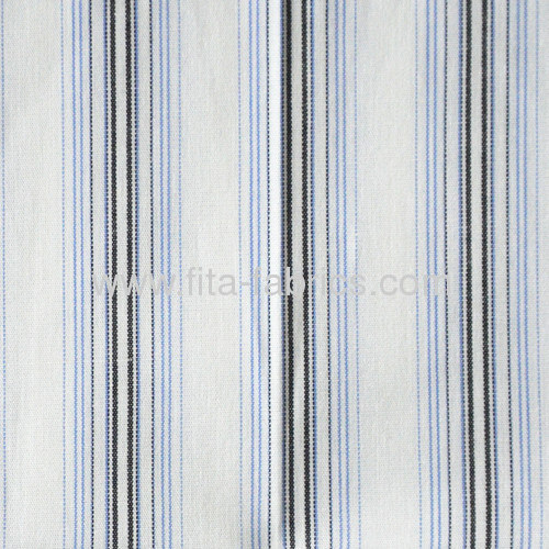 Plain woven shirt fabric with the simple stripe