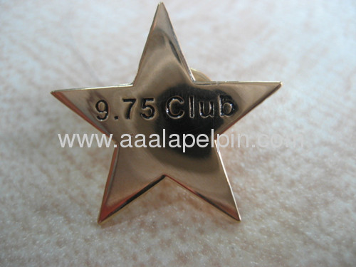 Star-shaped Fashionable Tin Custom Lapel Pin for Promotional Use