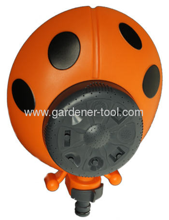 Plastic Garden Water Sprinkler With 8 Pattern Dial For Yard Irrigation