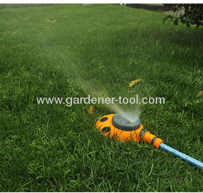 Plastic Garden Water Sprinkler With 8 Pattern Dial For Yard Irrigation