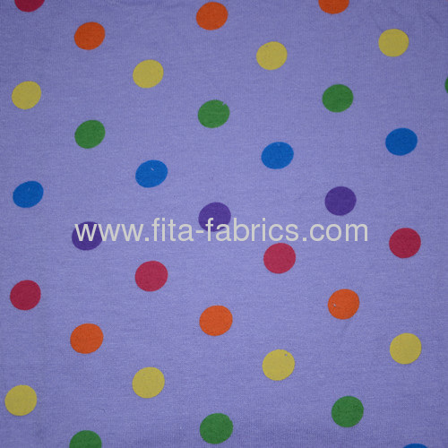 100% cotton printed jersey fabric and dyed fabric 