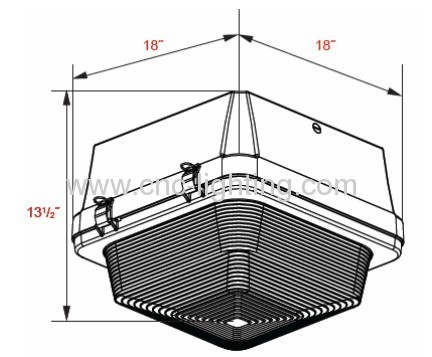 80-250W IP65 Parking Induction Canopy Light