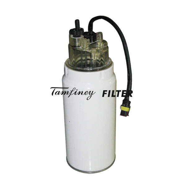 Oil filter assembly head with pump and sensor,bowl with heater
