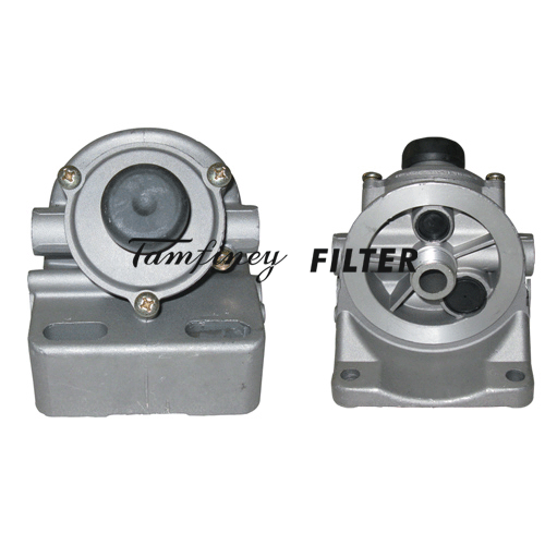 Oil filter assembly head with pump and sensor,bowl with heater