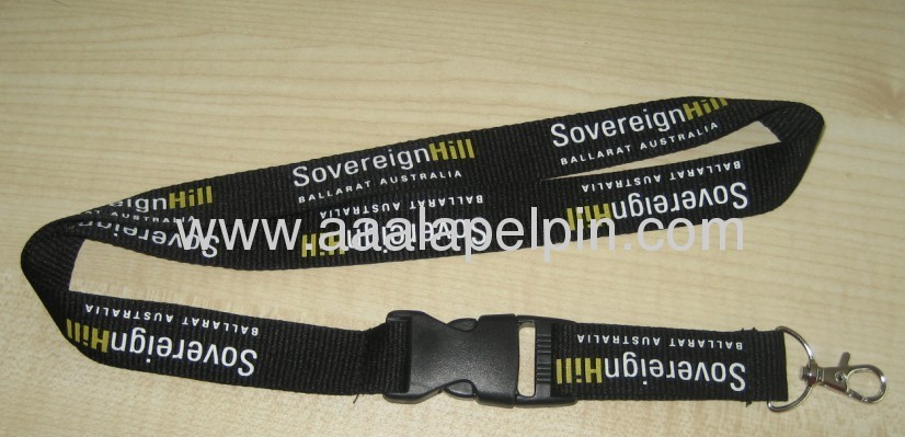 Black lanyards for promotion gift imprint two color