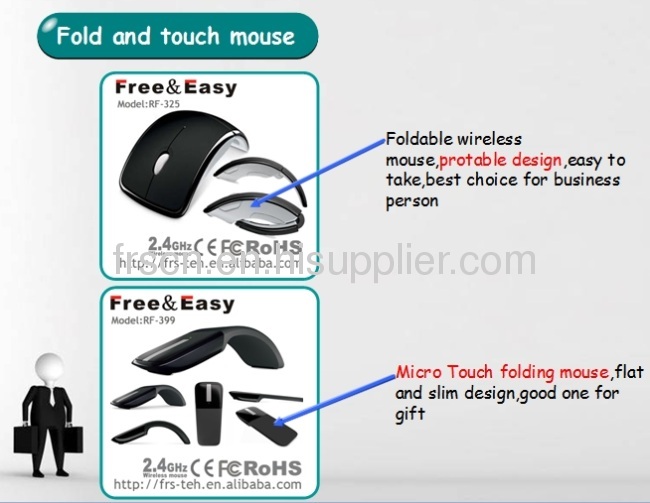 Micro folding wireless mouse 