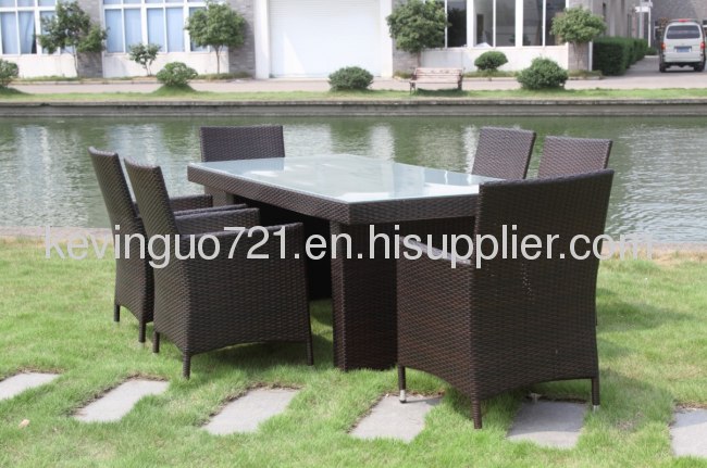 Outdoor Rattan Patio Porch furniture Dining Set