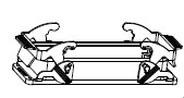 H24B bulkhead mounting housing with metal locking