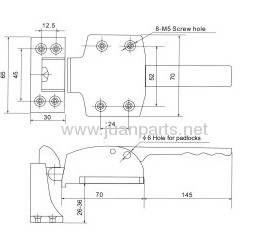 Hinge & latch CT-1061 Refrigeration Tools