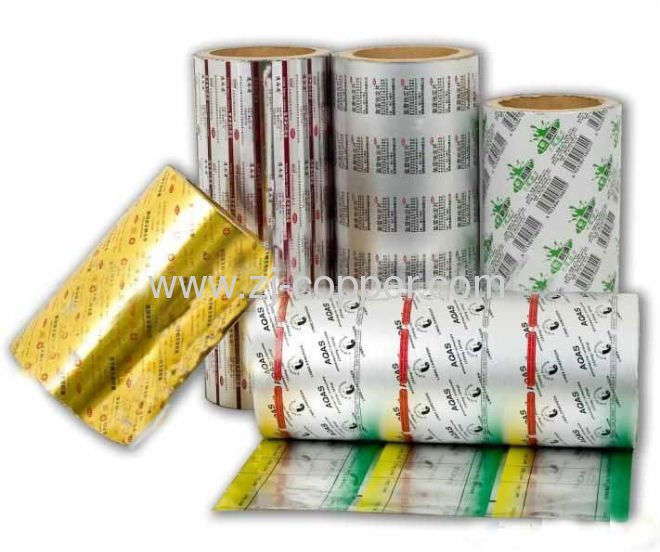 pharmaceutical packaging aluminum foil roll 8011,0.02-0.03mm printed 