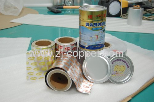 food packing aluminium foil , milk powder can sealing 8011
