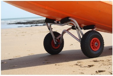 aluminum alloy kayak cart collapsible frame rubber wheels very light and stable
