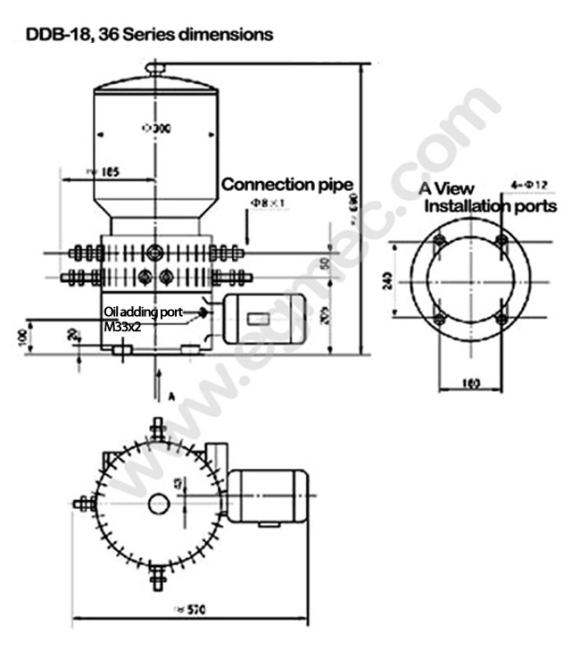 Multi-point Electric Grease Lubrication Pump With 36 injectors DDB36 Type